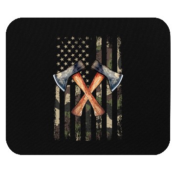Discover axe throwing american flag Mouse Pads