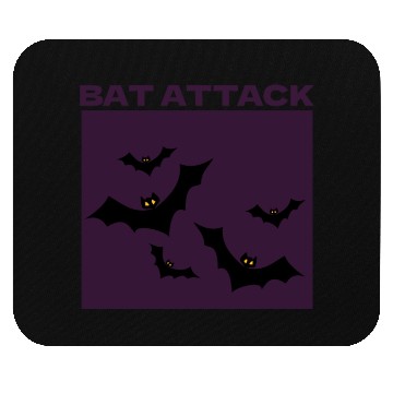 Discover Bat Attack Spooky Halloween Mouse Pads