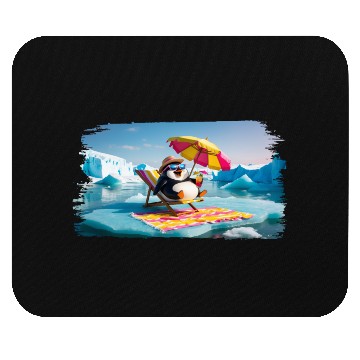 Discover Penguin On Holiday Mouse Pads