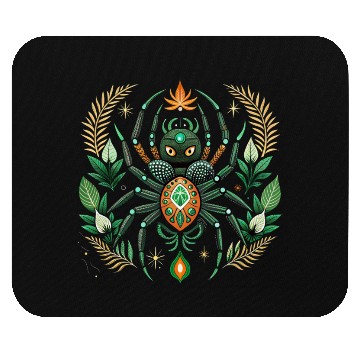 Discover Magic black spider pet of mysterious witch, Mouse Pads