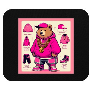 Discover Hip Hop Bear Mouse Pads