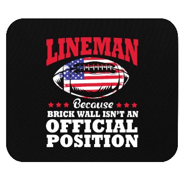 Discover 4th Of July US Flag Football Lineman Brick Wall Mouse Pads