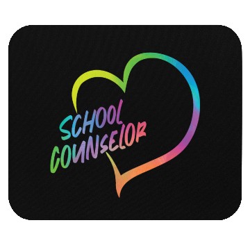 Discover School Counselor Heart Watercolor Mouse Pads
