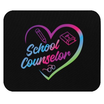 Discover School Counselor Heart Watercolor Mouse Pads