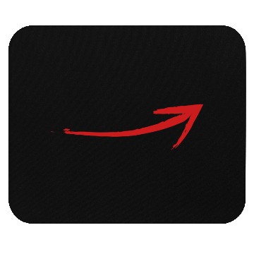 Discover arrow shape red simple curved Mouse Pads