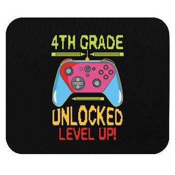 Discover 4th Grade Unlocked Level Up Video Gamer Mouse Pads Back