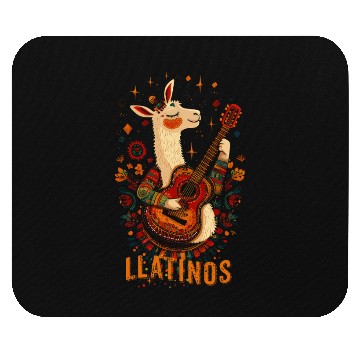 Discover llatinos llama Playing Guitar Mouse Pads