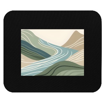 Discover Mountain River Flow Mouse Pads