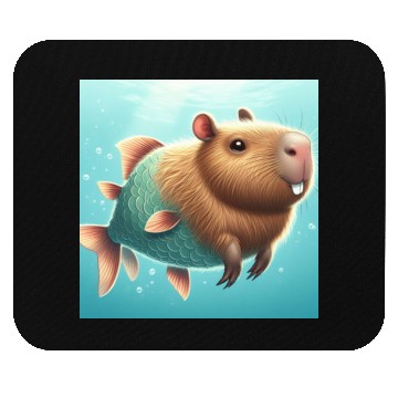 Discover The capybara-fish Mouse Pads