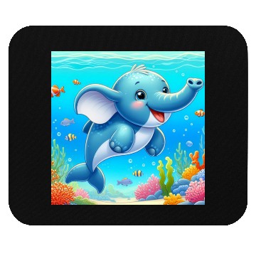 Discover The elephant-dolphin Mouse Pads