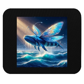 Discover The blue whale-hornet Mouse Pads
