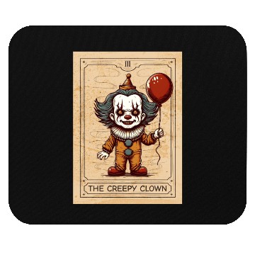 Discover Clown - Clown Tarot - Scary Clown Halloween Clown Mouse Pads