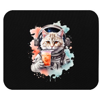 Discover Space Cat Japanese Retro Kawaii Cute Kawaii Astron Mouse Pads