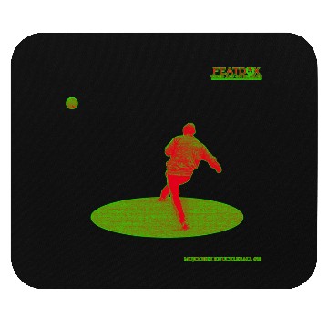 Discover Black Light Green Knuckleball 18 Mouse Pads