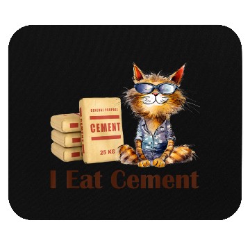 Discover I eat cement cursed cat funny oddly specific meme Mouse Pads