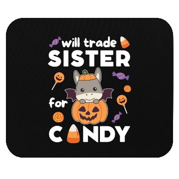 Discover Donkey Halloween Trade Sister For Candy Mouse Pads