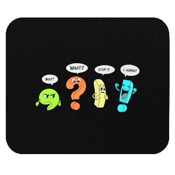 Discover Punctuation Party English Teacher Wait What Stop F Mouse Pads