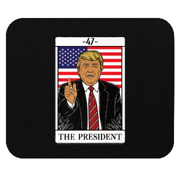 Discover Trump 2024 The President Tarot Card 47 Premium Mouse Pads