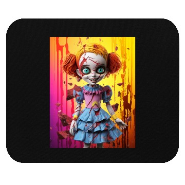 Discover Horror Doll embrace the fear Mouse Pads