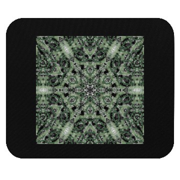 Discover watercolor green white black mandala Mouse Pads