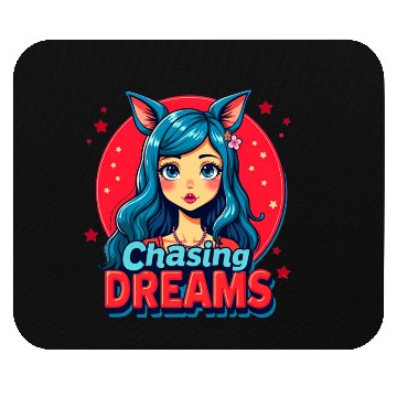 Discover Anime Girl with Cat Ears Mouse Pads