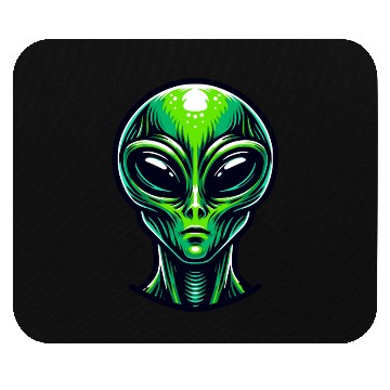 Discover Green Alien Mouse Pads