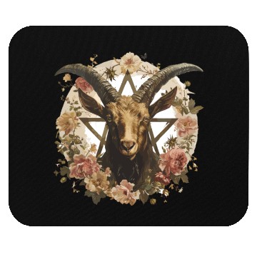 Discover Goat Lucifer Occult Devil Satan For a Heavy Metal Mouse Pads