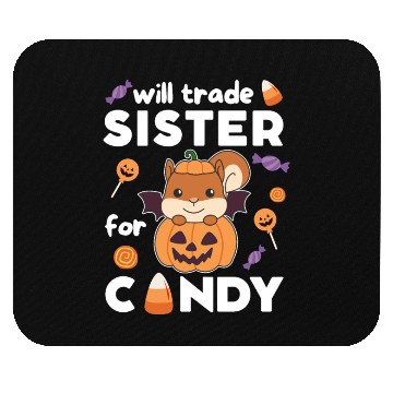 Discover Squirrel Halloween Trade Sister For Candy Mouse Pads