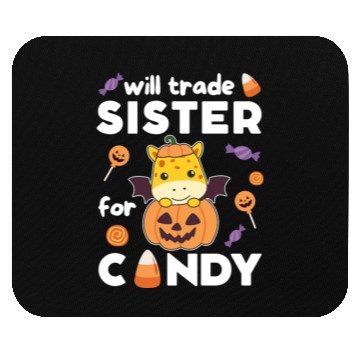 Discover Giraffe Halloween Trade Sister For Candy Mouse Pads