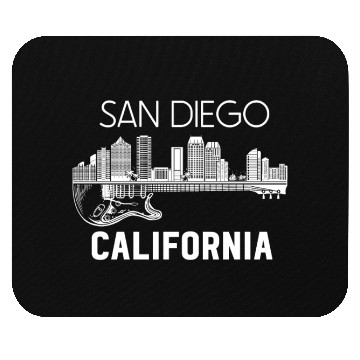 Discover San Diego Skyline Music California Souvenir Mouse Pads