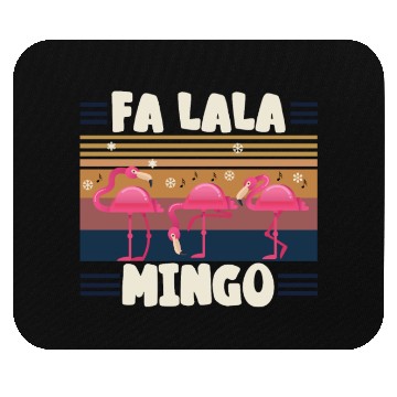 Discover Candy Cane Flamingoes Fa La La MINGO Flamingo Mouse Pads