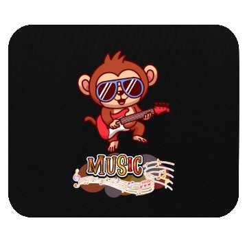 Discover Monkey playing guitar Mouse Pads