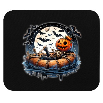 Discover Halloween Skeleton Funny Pumpkin Beach Vacation Mouse Pads