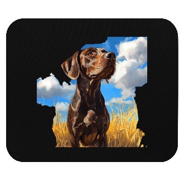 Discover German Shorthaired Pointer Watercolor Picture Mouse Pads