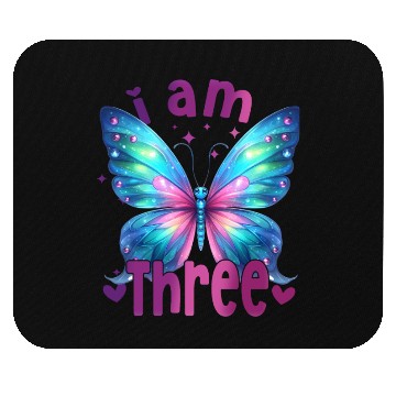Discover 3rd Birthday Butterfly Third birthday girl 3 years Mouse Pads