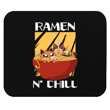 Discover Cute Kawaii Cat Ramen Bowl Japanese Noodle Soup Mouse Pads