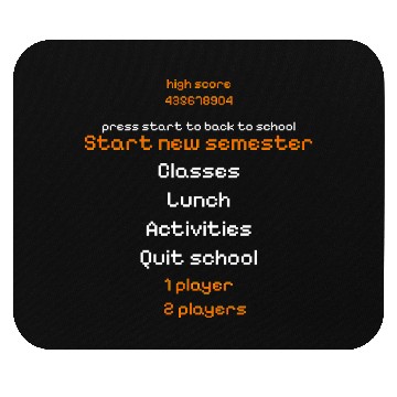 Discover back to school pixel retro video game Mouse Pads