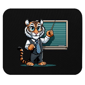Discover Cute Tiger Teacher Mouse Pads