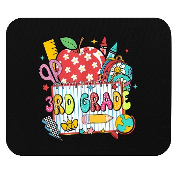 Discover Retro Dalmatian Third Grade Back to School Apple P Mouse Pads