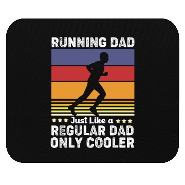 Discover Retro Half Marathon Running Dad Only Cooler Mouse Pads