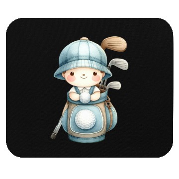 Discover Boy with a Golf Bag Mouse Pads
