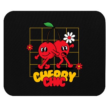 Discover Funky Cherry Chic Sweet Style with a Playful Twist Mouse Pads