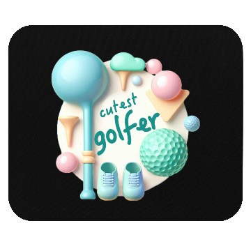 Discover Cutest Golfer - 3D pink bubbles Mouse Pads
