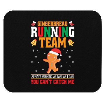 Discover Christmas Gingerbread Running Team Mouse Pads