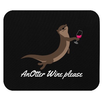 Discover Otter with Wine Otters Mouse Pads