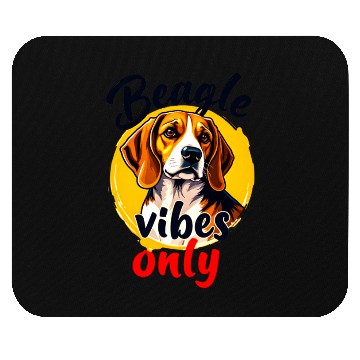 Discover beagle vibes only Mouse Pads