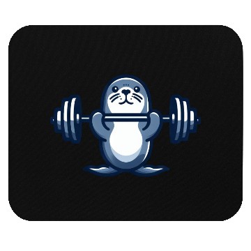 Discover Seal dumbbell gym fitness workout training Mouse Pads