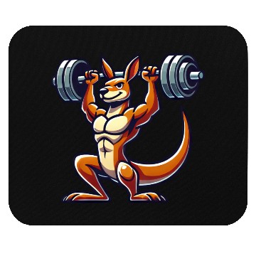 Discover Kangaroo barbell gym fitness workout training Mouse Pads