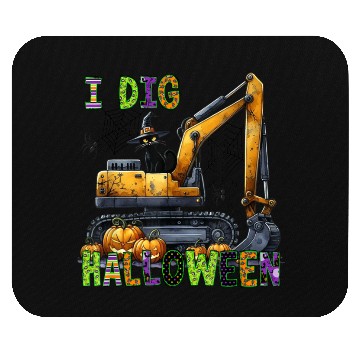 Discover Construction Halloween Toddler I Dig Halloween Exc Mouse Pads
