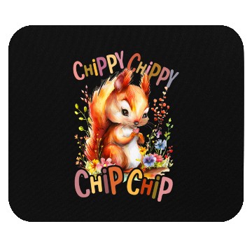 Discover squirrel with flowers cute chipmunk squirrels chip Mouse Pads